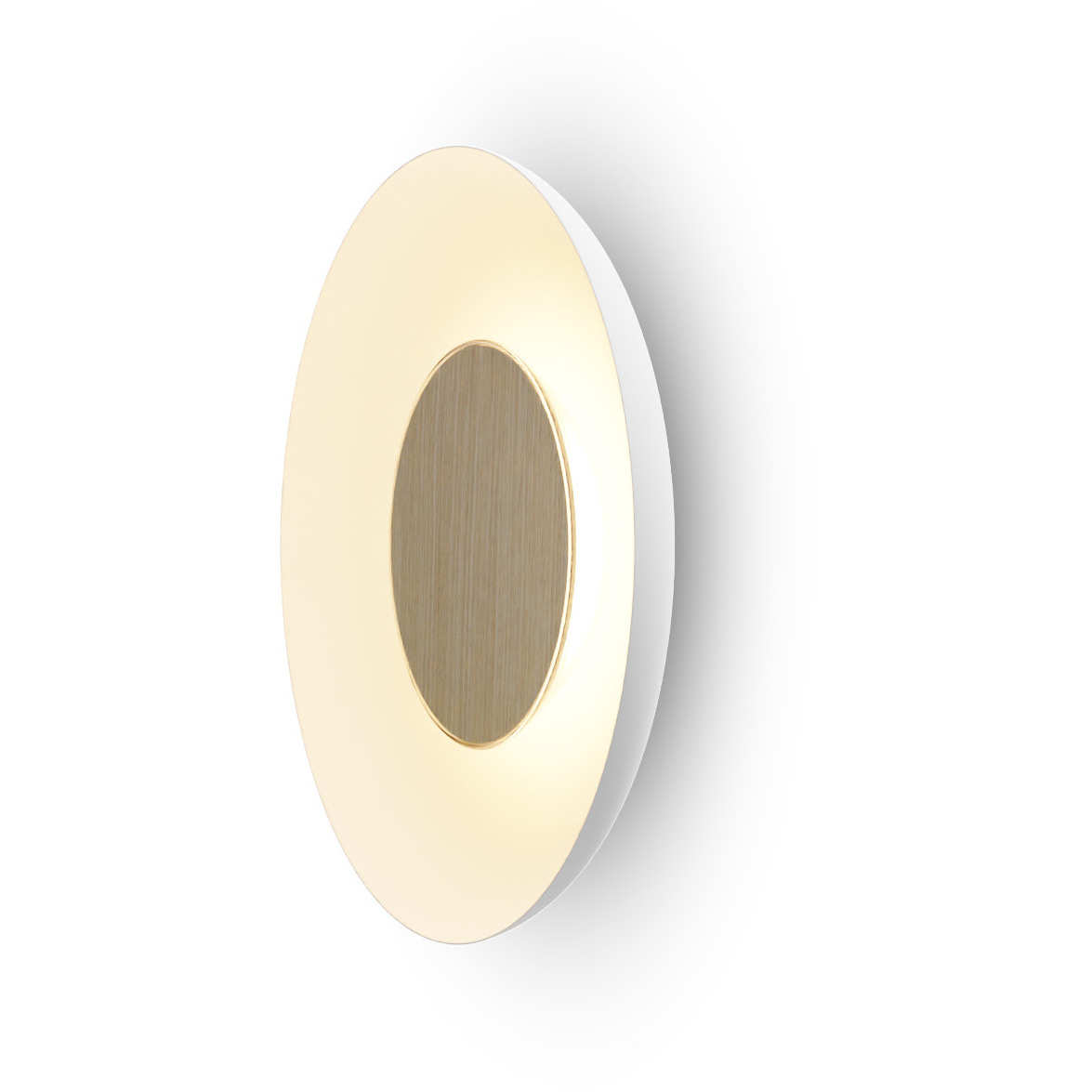 Ramen LED 18 inch White Oak and Matte White ADA Wall Sconce/Pendant Wall Light in White Oak With Matte White, Hardwire